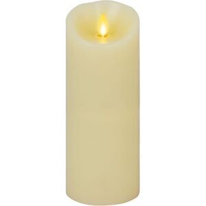 Luminara Flameless Indoor LED Pillar Candle for Decor, 3.5" x 9" - Ivory,yellow